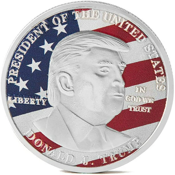 Commemorative Coin 2020 President Donald Trump Silver Plated EAGLE REAL02 